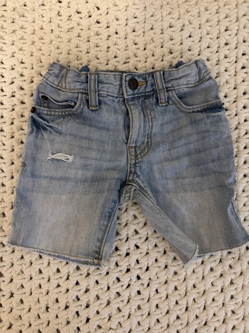 Cat & Jack Light Blue Distressed Denim Shorts